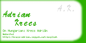 adrian krecs business card