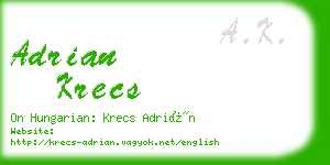 adrian krecs business card